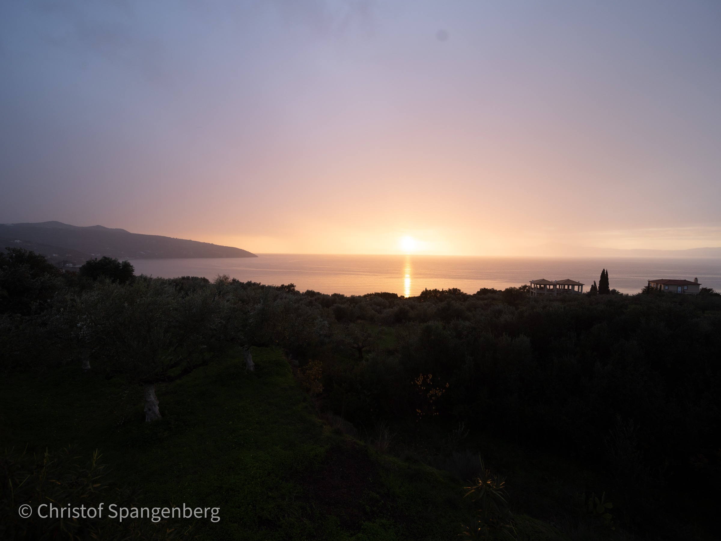 Sonnenuntergang über der Bucht